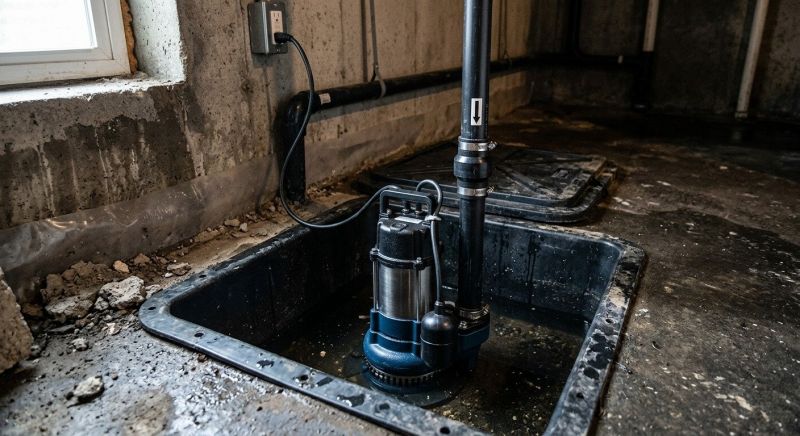 Basement Drainage Installation in Warwick, RI