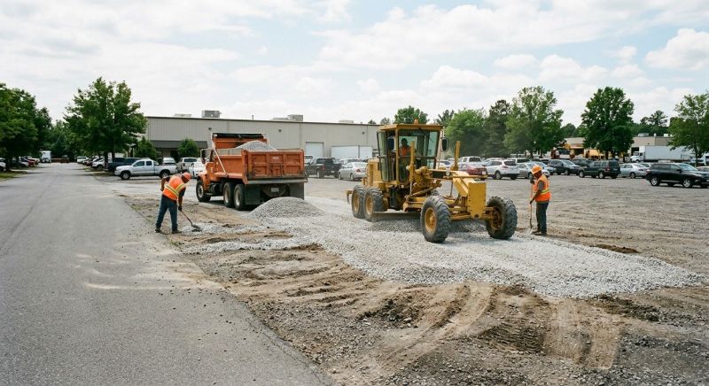 Parking Lot Gravel Repair in Roswell, GA
